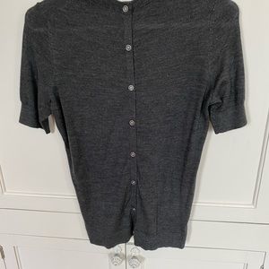 Xs Loft gray thin sweater with buttons down back.